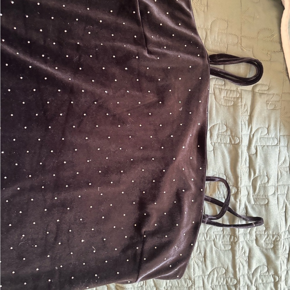 Forever 21 Black Velvet Mini Dress